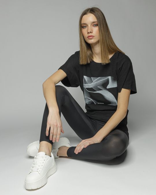 BLACK WOMEN'S LEGGINGS 2D26SS1570LP3301