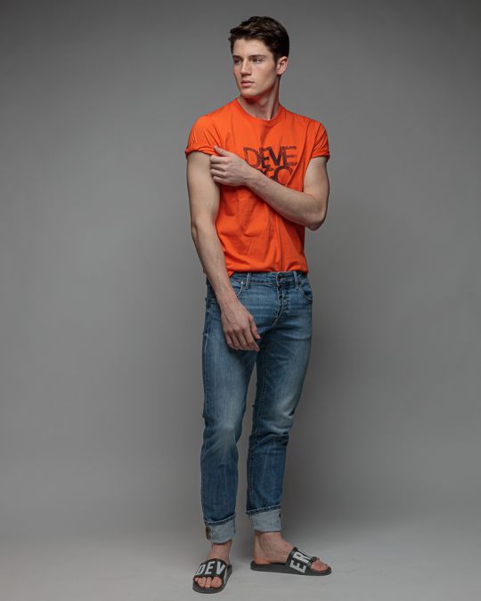 ORANGE MEN'S SHORT SLEEVE T-SHIRT 1D26SS4033SS0105