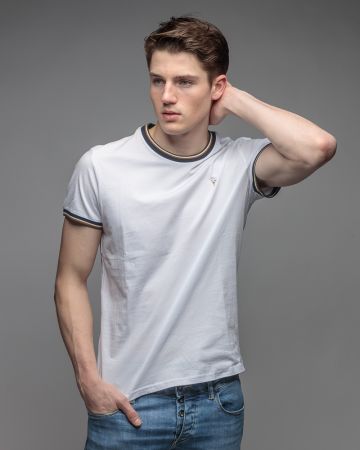 WHITE MEN'S SHORT SLEEVE T-SHIRT 1D26SS4036SS0105