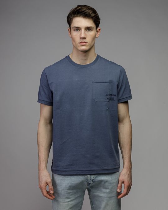 BLUE MEN'S SHORT SLEEVE T-SHIRT 1D26SS4046SS0105