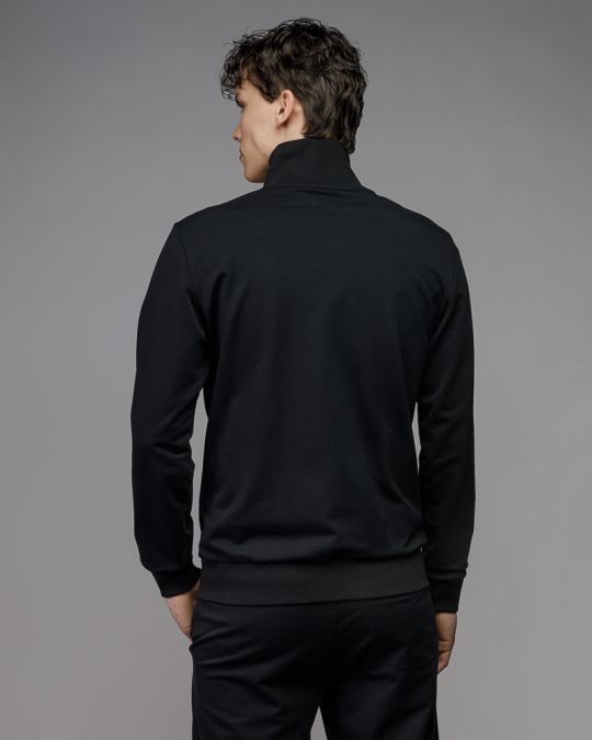 BLACK MEN'S ZIP SWEATER 1D26SS4085KA0705