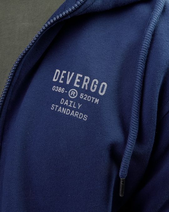 BLUE MEN'S ZIP SWEATER 1D26SS4083KA0706