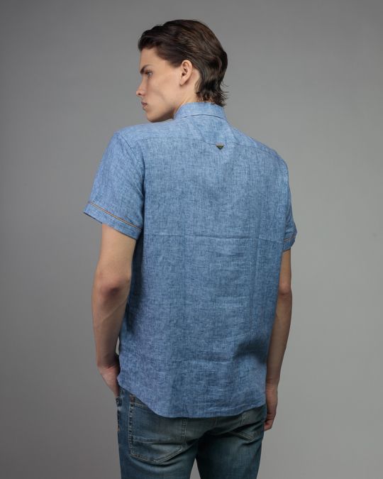 BLUE MEN'S SHIRT 1D26SS5006SS1301