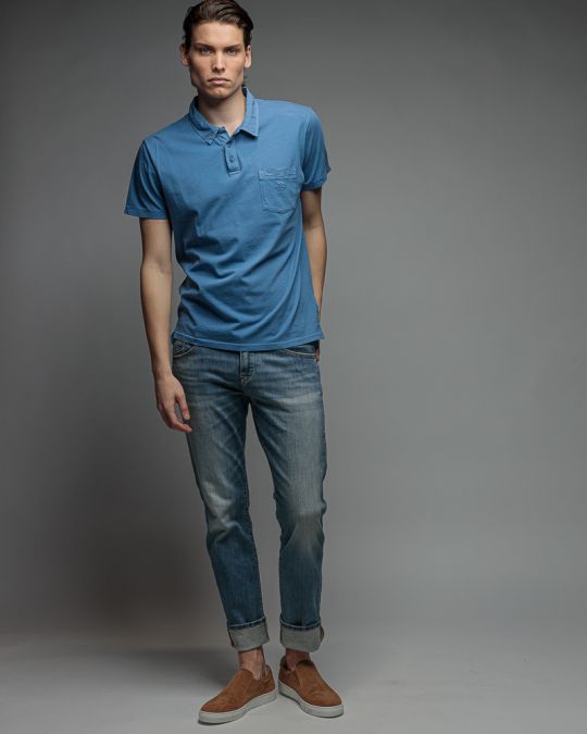 BLUE MEN'S SHORT SLEEVE T-SHIRT 1D26SS4025SS0106