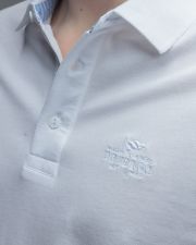 WHITE MEN'S SHORT SLEEVE POLO SHIRT