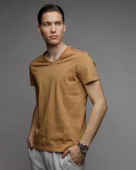 BROWN MEN'S SHORT SLEEVE T-SHIRT 1D26SS4039SS0105