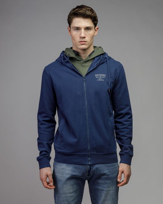 BLUE MEN'S ZIP SWEATER 1D26SS4083KA0706