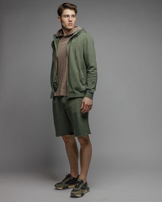 KHAKI MEN'S ZIP SWEATER 1D26SS4083KA0706