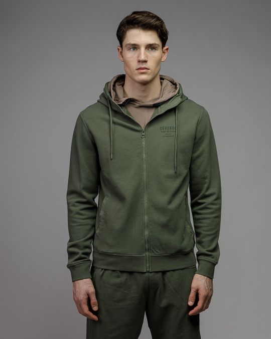 KHAKI MEN'S ZIP SWEATER 1D26SS4083KA0706