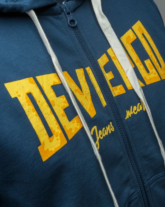 BLUE MEN'S ZIP SWEATER 1D26SS4084KA0705