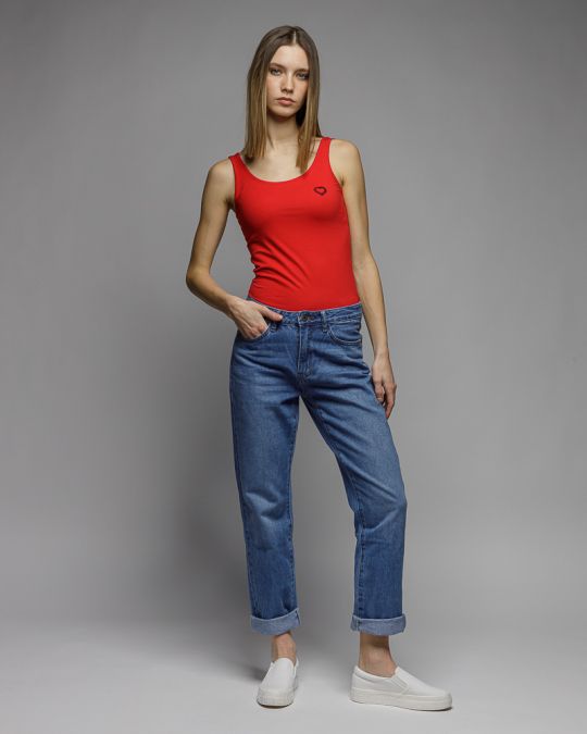 RED WOMEN'S TOP 2D26SS4502SL0205