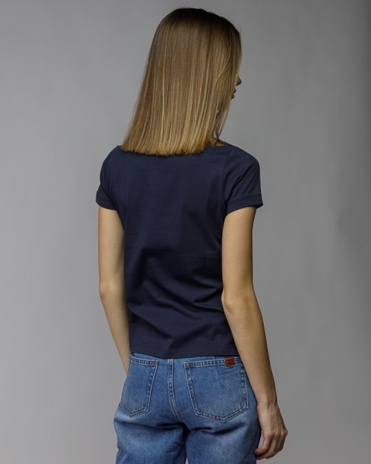BLUE WOMEN'S SHORT SLEEVE T-SHIRT 2D26SS4528SS0105
