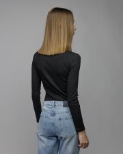 BLACK WOMEN'S LONG SLEEVE T-SHIRT