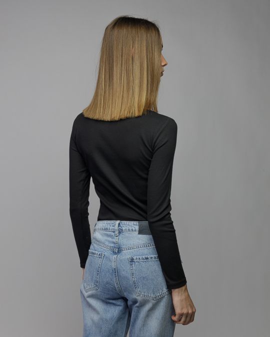 BLACK WOMEN'S LONG SLEEVE T-SHIRT 2D26SS4550LS3305