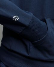 BLUE WOMEN'S HOODED ZIP SWEATER