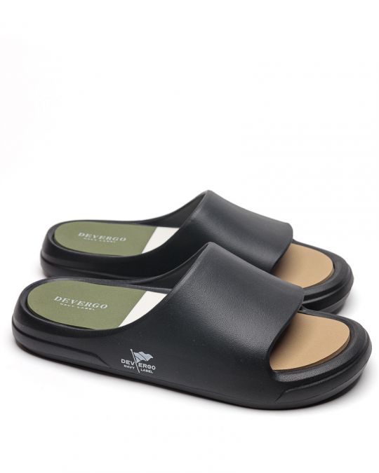 BLACK MEN'S SLIPPERS  - MARISOL DE26SS2035EV SR