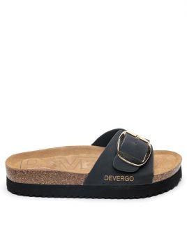 BLACK WOMEN'S SLIPPERS  - GAIA BUCKLE DE26SS2549BU PT