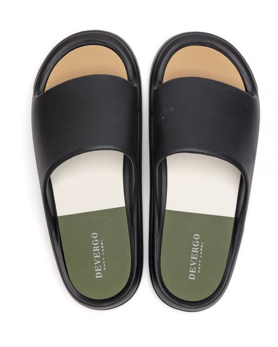 BLACK MEN'S SLIPPERS  - MARISOL DE26SS2035EV SR