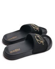 BLACK WOMEN'S SLIPPERS  - PETRA