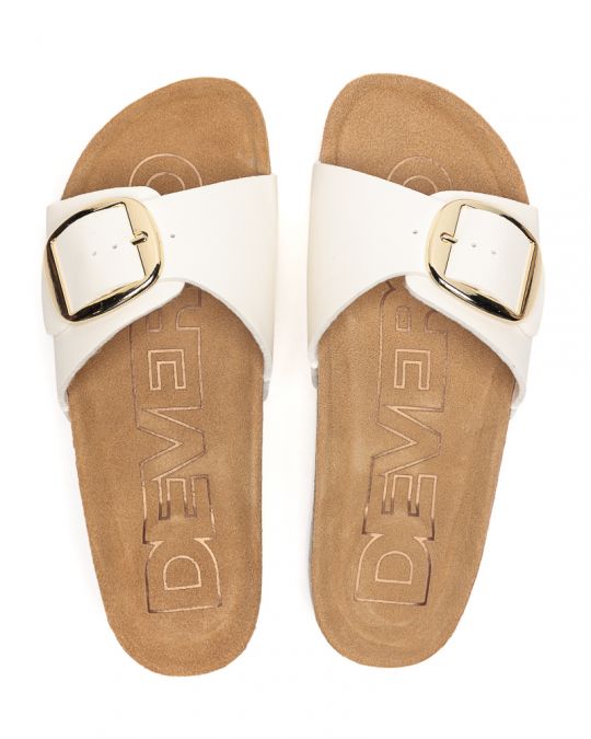 WHITE WOMEN'S SLIPPERS  - GAIA BUCKLE DE26SS2549BU PT
