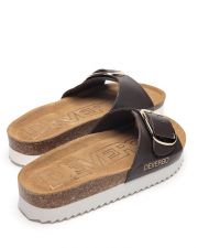 BROWN WOMEN'S SLIPPERS  - GAIA BUCKLE