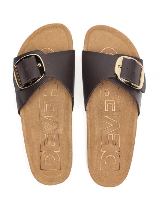 BROWN WOMEN'S SLIPPERS  - GAIA BUCKLE DE26SS2549BU PT
