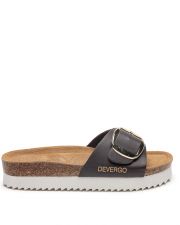 BROWN WOMEN'S SLIPPERS  - GAIA BUCKLE