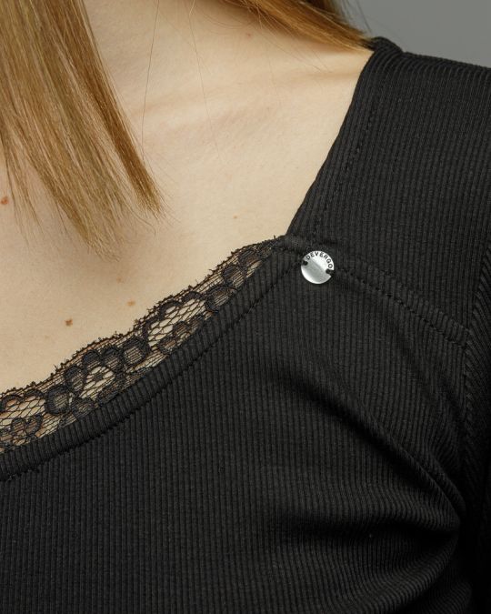 BLACK WOMEN'S LONG SLEEVE T-SHIRT 2D26SS4550LS3305