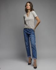 BEIGE WOMEN'S SHORT SLEEVE T-SHIRT