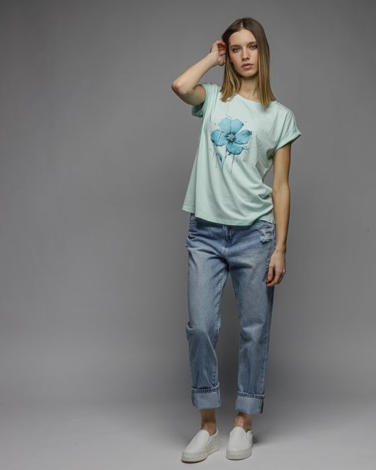 BLUE WOMEN'S TOP 2D26SS4517SL0105