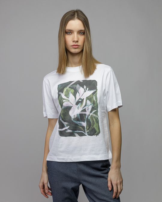 WHITE WOMEN'S SHORT SLEEVE T-SHIRT 2D26SS4527SS0105