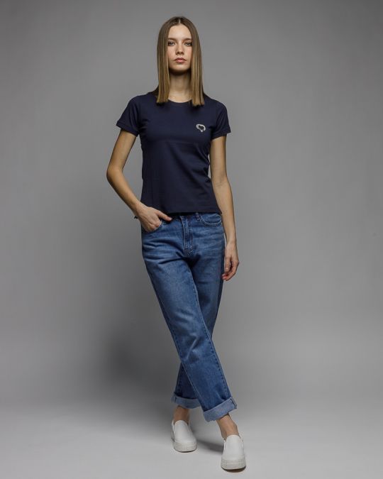 BLUE WOMEN'S SHORT SLEEVE T-SHIRT 2D26SS4530SS0105