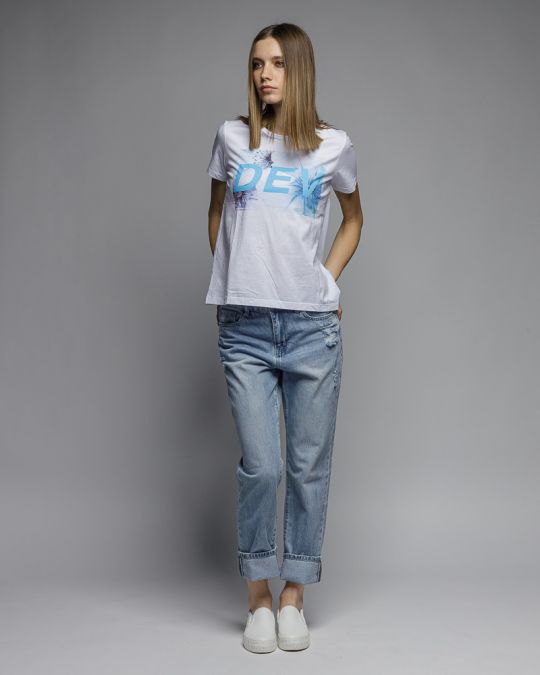 WHITE WOMEN'S SHORT SLEEVE T-SHIRT 2D26SS4540SS0105