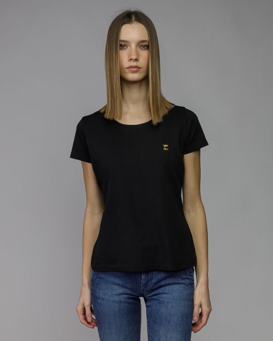 BLACK WOMEN'S SHORT SLEEVE T-SHIRT 2D26SS4547SS0105