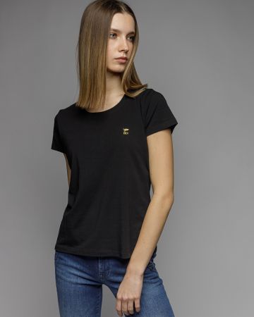 BLACK WOMEN'S SHORT SLEEVE T-SHIRT 2D26SS4547SS0105