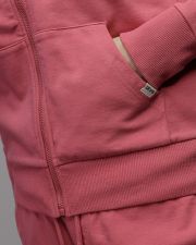 PINK WOMEN'S HOODED ZIP SWEATER