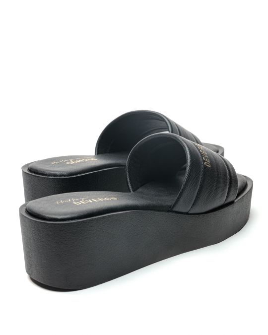 BLACK WOMEN'S SLIPPERS  - REGAN DE26SS2534PU SY