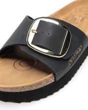 BLACK WOMEN'S SLIPPERS  - GAIA BUCKLE