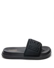 BLACK WOMEN'S SLIDES - BELLA