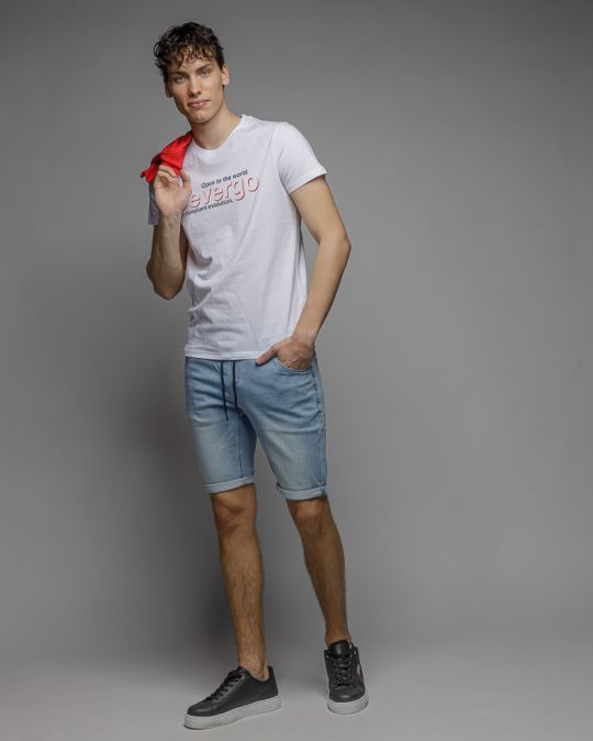 BLUE MEN'S JOGJEANS SHORTS 1D26SS1133MP7170