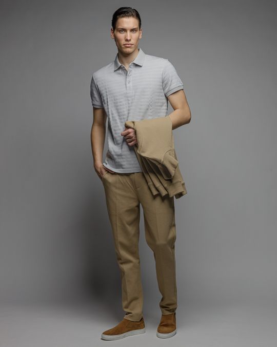 GREY MEN'S SHORT SLEEVE POLO SHIRT 1D26SS4015SS0101