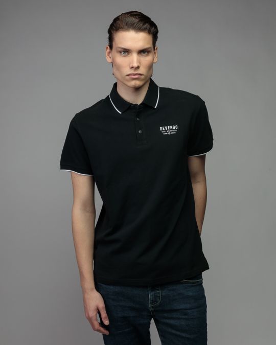BLACK MEN'S SHORT SLEEVE T-SHIRT 1D26SS4075SS0105
