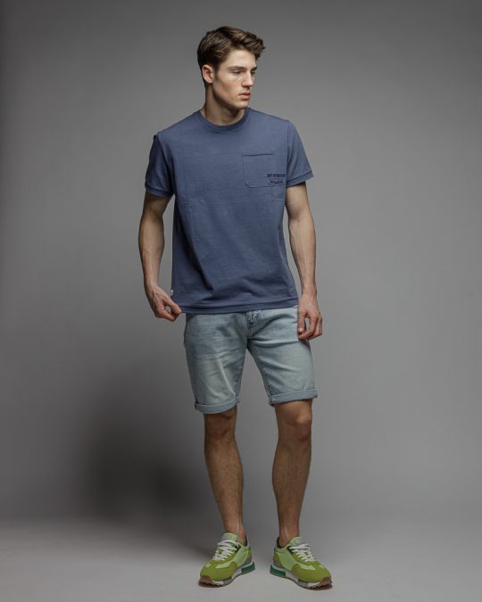 BLUE MEN'S SHORT SLEEVE T-SHIRT 1D26SS4046SS0105