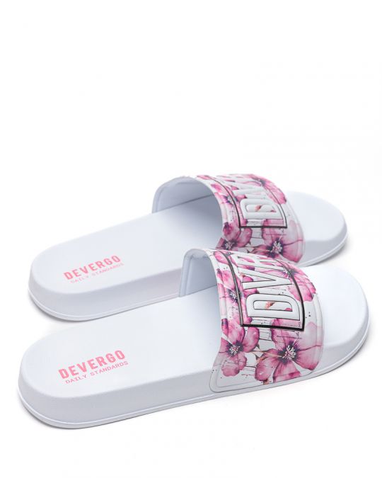 WHITE WOMEN'S SLIPPERS  - CARAVELLA FLOWER DE26SS2526FL RE