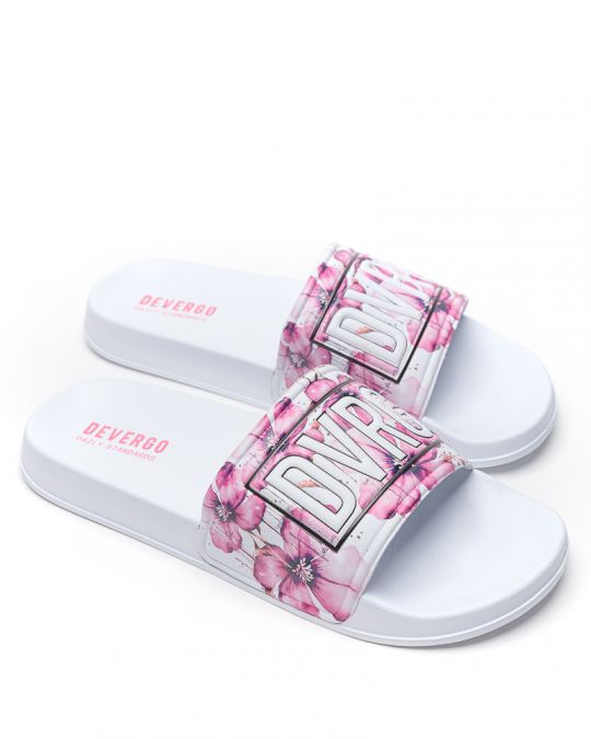 WHITE WOMEN'S SLIPPERS  - CARAVELLA FLOWER DE26SS2526FL RE