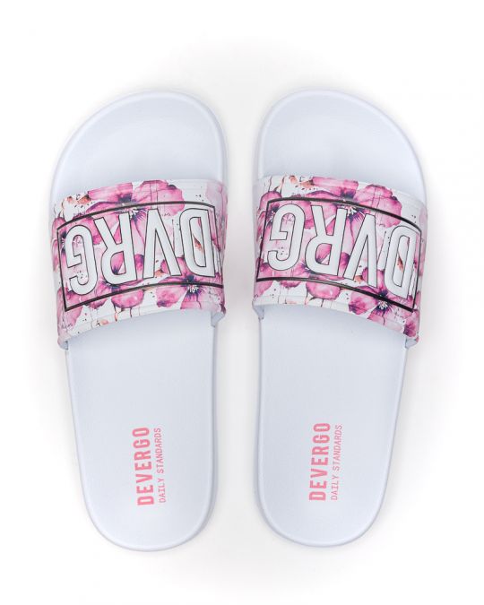 WHITE WOMEN'S SLIPPERS  - CARAVELLA FLOWER DE26SS2526FL RE