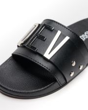 BLACK WOMEN'S SLIPPERS  - CARAVELLA LETTERS