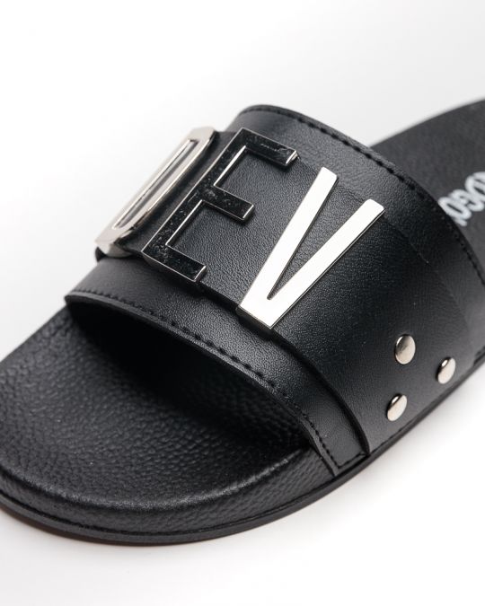 BLACK WOMEN'S SLIPPERS  - CARAVELLA LETTERS DE26SS2526LT SY