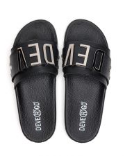 BLACK WOMEN'S SLIPPERS  - CARAVELLA LETTERS