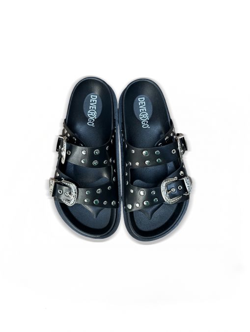BLACK WOMEN'S SLIDES - ROXAN DE25SS2503PU PN